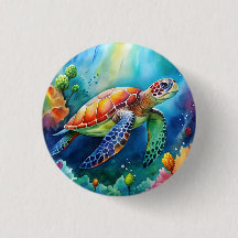 Tortue vue aquarelle
