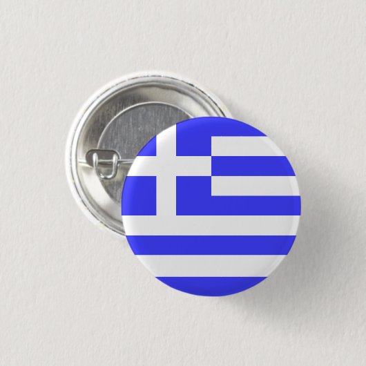 Badge Rond 2,50 Cm Total du drapeau grec (Devant & derrière)