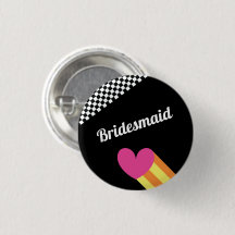 Totally 80s Heart and Checkered Wedding