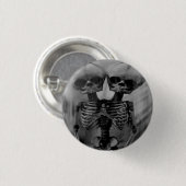 Badge Rond 2,50 Cm Touche du bouton Conjoint Twins Skeleton (Devant & derrière)