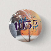 Badge Rond 2,50 Cm Touche la broche de logo 105.5 (Devant)