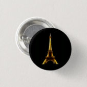 Badge Rond 2,50 Cm Tour Eiffel à Paris France (Devant & derrière)