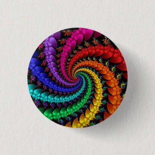 Badge Rond 2,50 Cm Tourbillon arc-en-ciel-