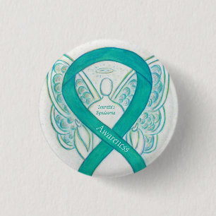 Badge Rond 2,50 Cm Tourette de sensibilisation au syndrome Ruban Ange