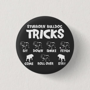 Badge Rond 2,50 Cm Tours de bouledogue