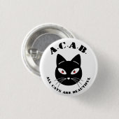 Badge Rond 2,50 Cm Tous Les Chats Sont Beaux (Devant & derrière)