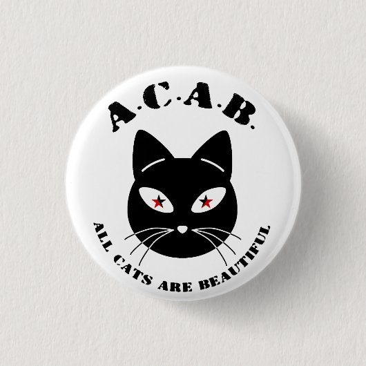 Badge Rond 2,50 Cm Tous Les Chats Sont Beaux (Devant)