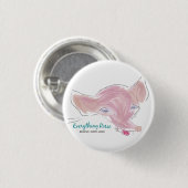 Badge Rond 2,50 Cm Tout Rosie Button (Devant & derrière)