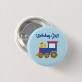 Badge Rond 2,50 Cm Train Kid's Birthday Party (Devant & derrière)