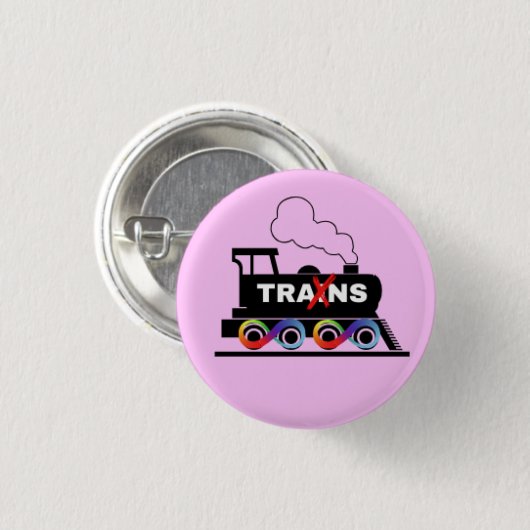Badge Rond 2,50 Cm Train Trans (Devant & derrière)