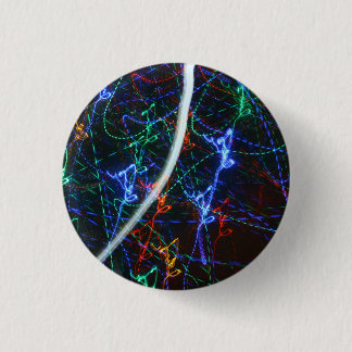 Badge Rond 2,50 Cm Traînées de lumière néon Photographie abstraite. C