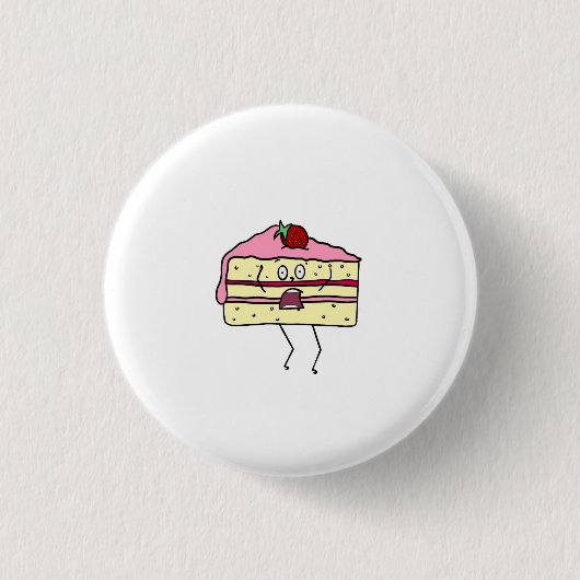 Badge Rond 2,50 Cm Tranche de gâteau, thème gâteau (Devant)