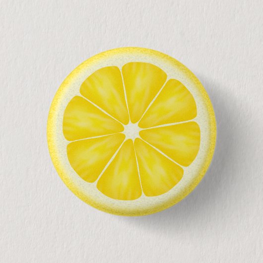 Badge Rond 2,50 Cm Tranche jaune d'agrumes de citron (Devant)