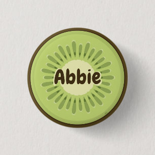 Badge Rond 2,50 Cm Tranchée de fruits de Kiwi