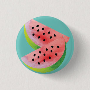Badge Rond 2,50 Cm Tranches de pastèque Art de fruit