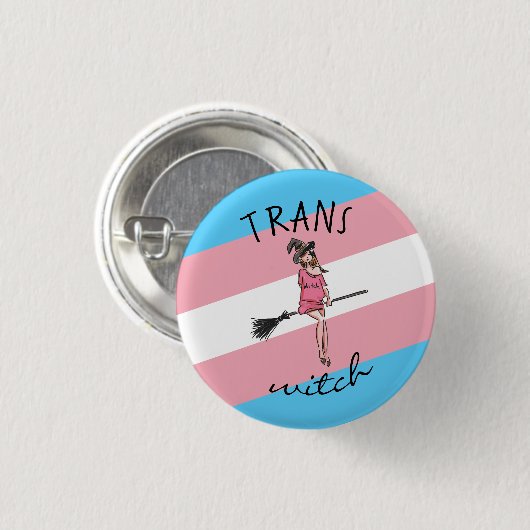 BADGE ROND 2,50 CM TRANS WITCH  (Devant & derrière)