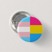 Badge Rond 2,50 Cm Transgender Pansexual Dual Pride Flag (Devant & derrière)
