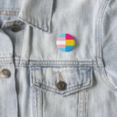 Badge Rond 2,50 Cm Transgender Pansexual Dual Pride Flag (En situation)
