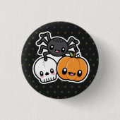 Badge Rond 2,50 Cm Trats button d'Halloween (Devant)