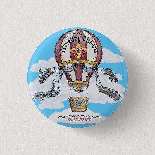 Badge Rond 2,50 Cm Traveling Gilberts Button (Devant)