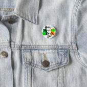 BADGE ROND 2,50 CM TRÈFLES (En situation)
