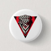 Badge Rond 2,50 Cm Triangle rouge inversé keffiyeh (Devant)
