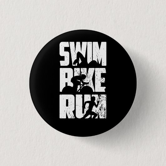 Badge Rond 2,50 Cm Triathlon (Devant)