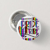Badge Rond 2,50 Cm Tribe de fierté - LGBTQ+ Arc-en-ciel inclusif (Devant & derrière)