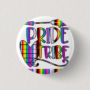 Badge Rond 2,50 Cm Tribe de fierté - LGBTQ+ Arc-en-ciel inclusif