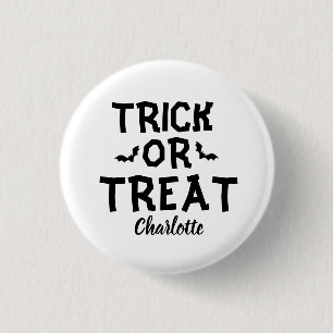 Badge Rond 2,50 Cm Trick Or Treat Halloween