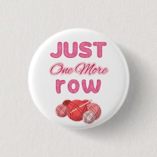 Badge Rond 2,50 Cm Tricot Rose Juste Une Rangée De Plus