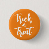 Badge Rond 2,50 Cm Tricoter ou traiter orange blanc script mignon Hal (Devant)