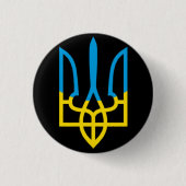 Badge Rond 2,50 Cm Trident Ukraine (Devant)