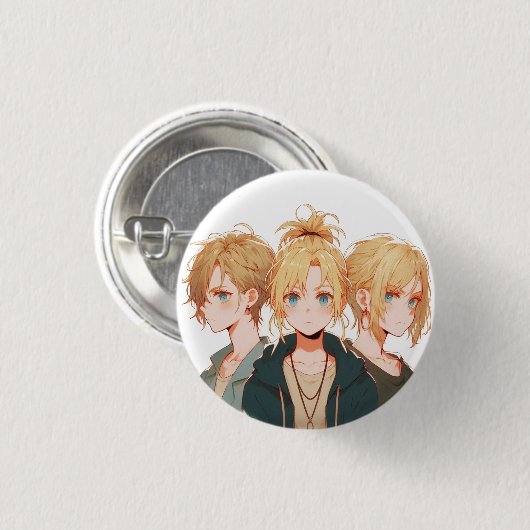 Badge Rond 2,50 Cm Tripler (Devant & derrière)