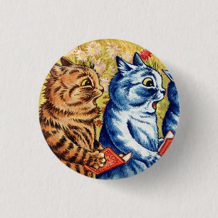 Badge Rond 2,50 Cm Trois chats chantant par Louis Wain