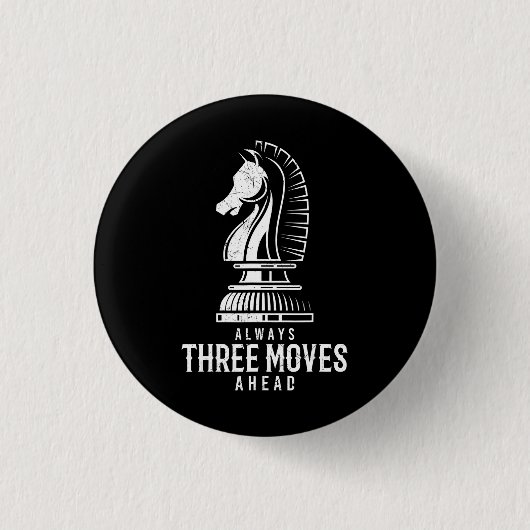 Badge Rond 2,50 Cm Trois Déplacements Devant I Chess Matt Jeu Jeu Jeu (Devant)