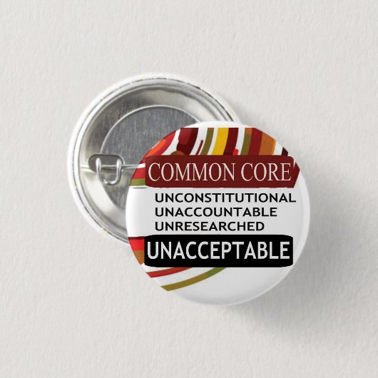 Badge Rond 2,50 Cm Tronc commun inacceptable (Devant & derrière)