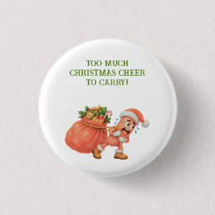Badge Rond 2,50 Cm Trop de joie de Noël à porter ! Salami