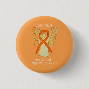 Badge Rond 2,50 Cm Trouble d'hyperactivité (TDAH) de déficit de l'att