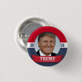 Badge Rond 2,50 Cm Trump 2016 (Devant & derrière)