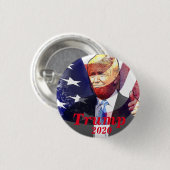 Badge Rond 2,50 Cm Trump 2020 (Devant & derrière)