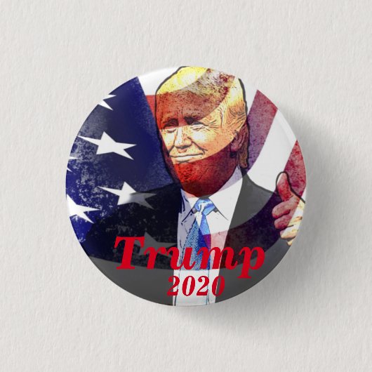 Badge Rond 2,50 Cm Trump 2020 (Devant)