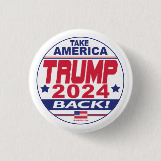 Badge Rond 2,50 Cm Trump 2024 : Reprendre l'Amérique
