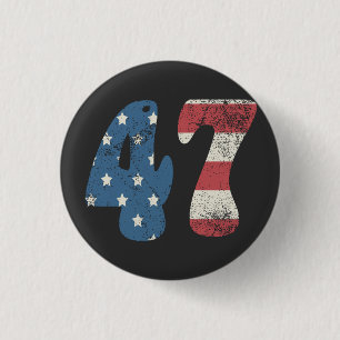 Badge Rond 2,50 Cm Trump 2024 Vintage drapeau patriotique américain 4