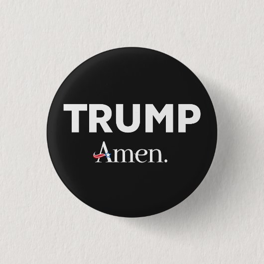 Badge Rond 2,50 Cm Trump Amen (Devant)