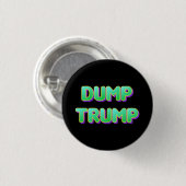 Badge Rond 2,50 Cm Trump de police verte rétro (Devant & derrière)