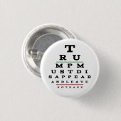 Badge Rond 2,50 Cm Trump doit disparaître (Devant & derrière)