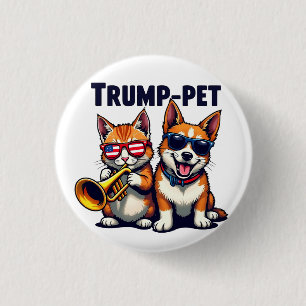 Badge Rond 2,50 Cm Trump familier Trump Rendre nos animaux en sécurit