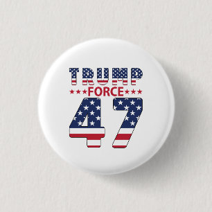 Badge Rond 2,50 Cm Trump Force 47
