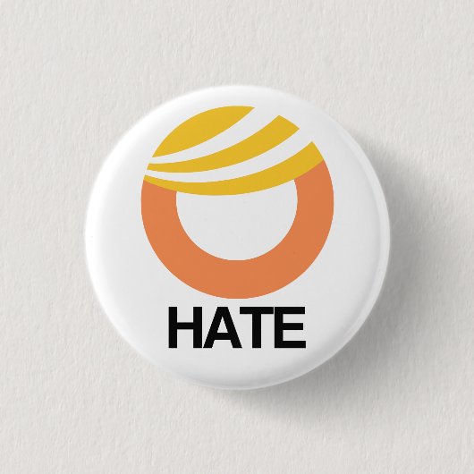 Badge Rond 2,50 Cm Trump = haine (Devant)